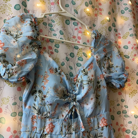 milkmaid midi floral dress - Picture 3 of 10
